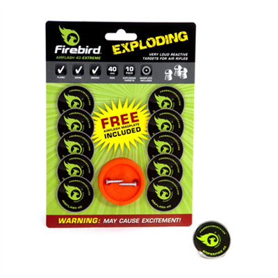 Firebird Airflash Extreme Exploding 40mm Targets - 10 Pack